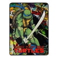 thumbnail image 1 of Nickelodeon Teenage Mutant Ninja Turtles Leader Leo Micro Raschel Throw Blanket 46x60 Inches, 1 of 3