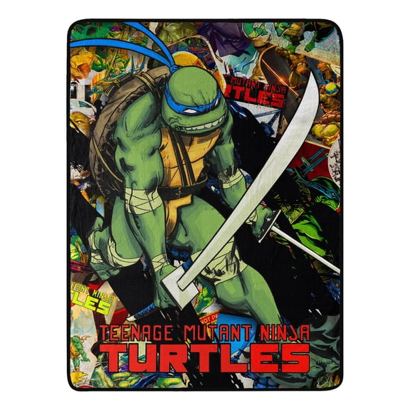 Nickelodeon Teenage Mutant Ninja Turtles Leader Leo Micro Raschel Throw Blanket 46x60 Inches