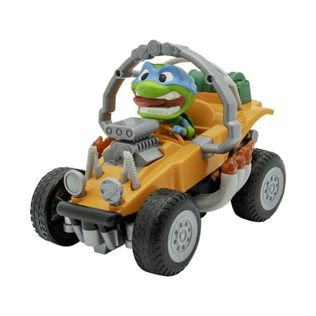 Teenage Mutant Ninja Turtles Leo's Roll Over RC, a appropriate for ages 5+. USB charger, and batteries required.