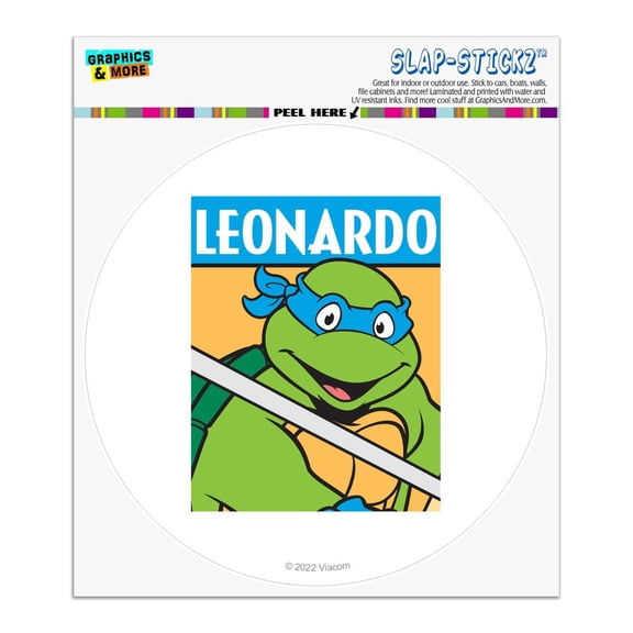 Teenage Mutant Ninja Turtles Leonardo Automotive Car Window Locker Circle Bumper Sticker