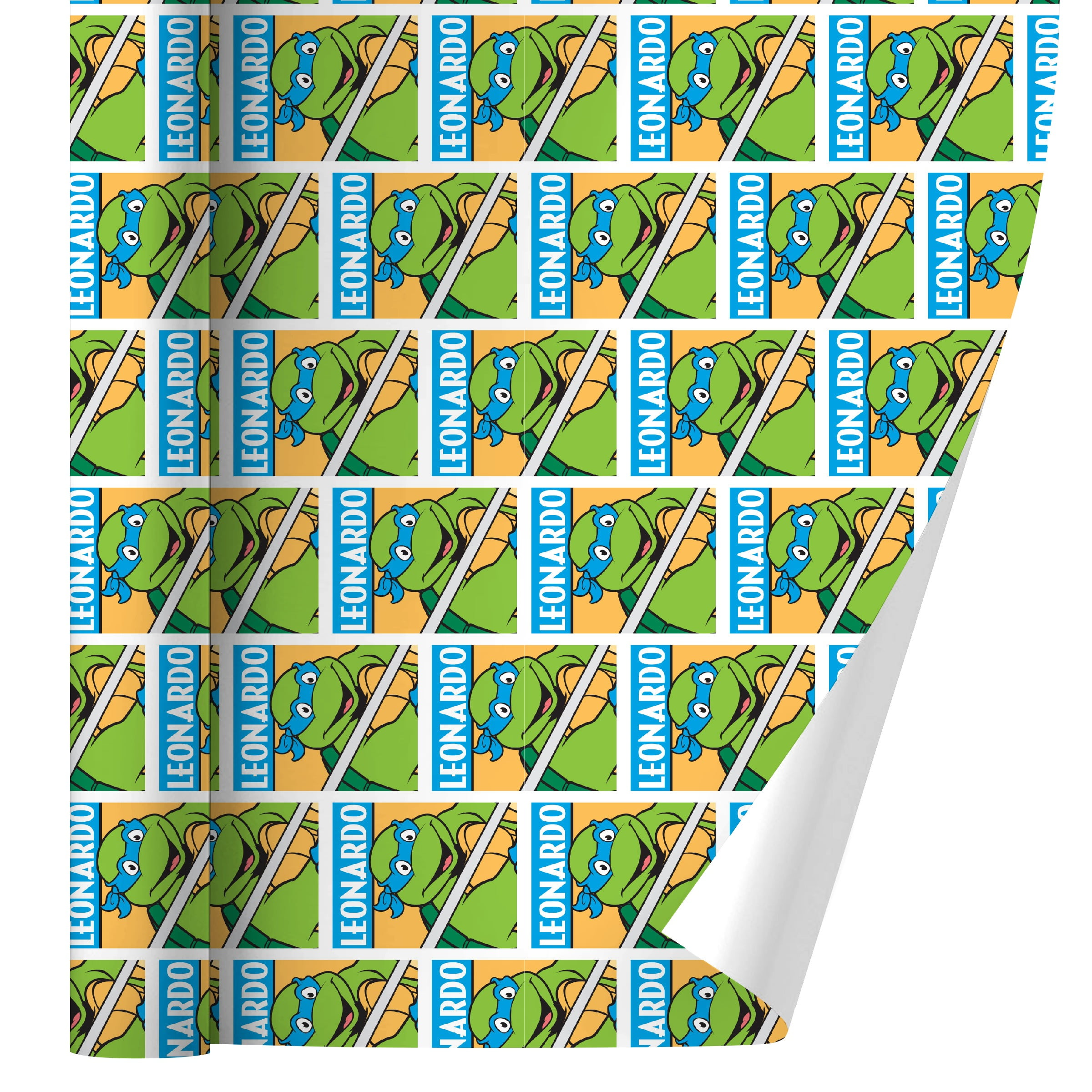 Graphics and More Teenage Mutant Ninja Turtles Vibrant Leonardo Gift Wrap Paper Rolls, 30" x 72"