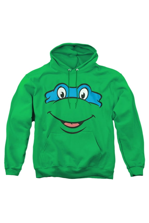 Leonardo Smile Adult Pull-Over Hoodie, Kelly Green, Medium