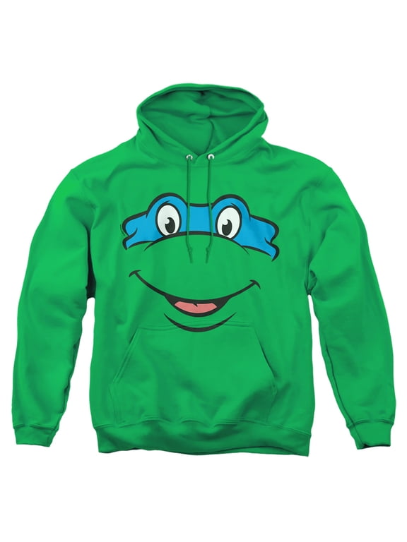 Leonardo Smile Adult Pull-Over Hoodie, Kelly Green, Small