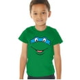 thumbnail image 1 of Teenage Mutant Ninja Turtles Leonardo Smile Kids T Shirt (4) for Toddler Boys and Girls, Kelly Green, 1 of 5