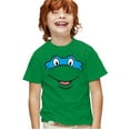 thumbnail image 1 of Teenage Mutant Ninja Turtles Leonardo Smile Kids T Shirt for Youth Boys and Girls, Kelly Green, Medium, 1 of 5