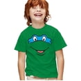 thumbnail image 1 of Teenage Mutant Ninja Turtles Leonardo Smile Kids T Shirt for Youth Boys and Girls, Kelly Green, X-Small, 1 of 5