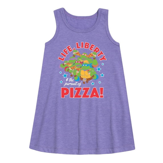 Teenage Mutant Ninja Turtles - Life Liberty Pursuit Of Pizza - Toddler & Youth Girls A-line Dress
