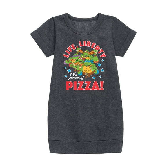Teenage Mutant Ninja Turtles - Life Liberty Pursuit Of Pizza - Toddler & Youth Girls Fleece Dress
