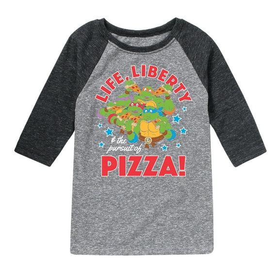 Teenage Mutant Ninja Turtles - Life, Liberty, and the Pursuit of Pizza - Toddler And Youth Raglan Graphic T-Shirt