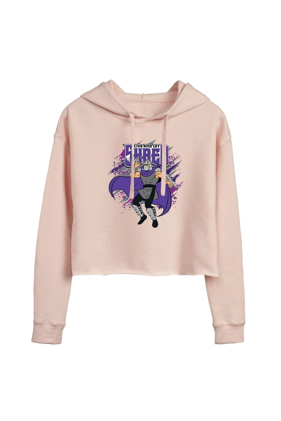 - Live And Let Shred - Juniors Cropped Pullover Hoodie