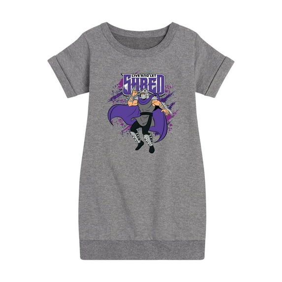 Teenage Mutant Ninja Turtles -Live And Let Shred - Toddler & Youth Girls Fleece Dress