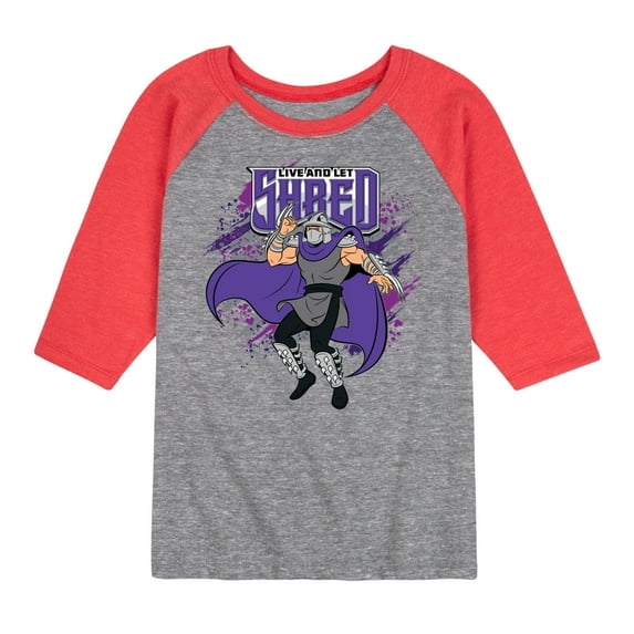 Teenage Mutant Ninja Turtles - Live And Let Shred - Toddler & Youth Raglan Graphic Tee