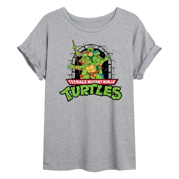 Teenage Mutant Ninja Turtles - Logo Character Group - Women's Oversized T-Shirt