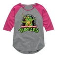 thumbnail image 1 of Teenage Mutant Ninja Turtles  - Logo Character Group  - Toddler & Youth Girls Raglan Graphic T-Shirt, 1 of 5
