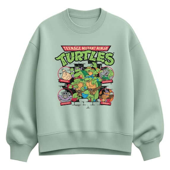 Teenage Mutant Ninja Turtles - Logo Group Oversized Fleece Crew Sweatshirt