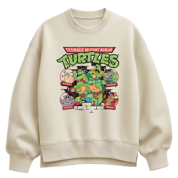 Teenage Mutant Ninja Turtles - Logo Group Oversized Fleece Crew Sweatshirt
