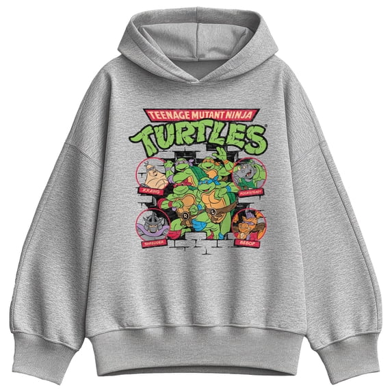 Teenage Mutant Ninja Turtles - Logo Group Oversized Fleece Hoodie Sweatshirt