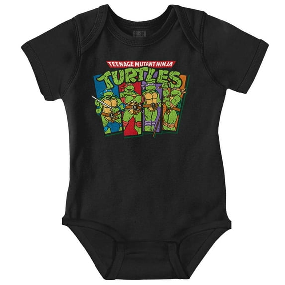 Teenage Mutant Ninja Turtles Logo Romper Boys or Girls Infant Baby Brisco Brands 12M