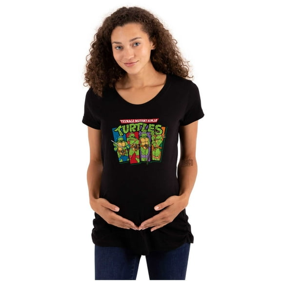Teenage Mutant Ninja Turtles Logo Women's Maternity T Shirt Tee Brisco Brands M