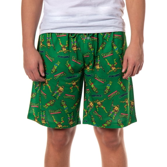 Teenage Mutant Ninja Turtles Lounge Shorts Men's Cowabunga TMNT Sleep Pajama