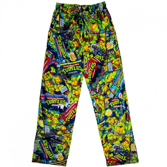 Teenage Mutant Ninja Turtles Magazine Covers Men's Sleep Pants-Medium (32-34)