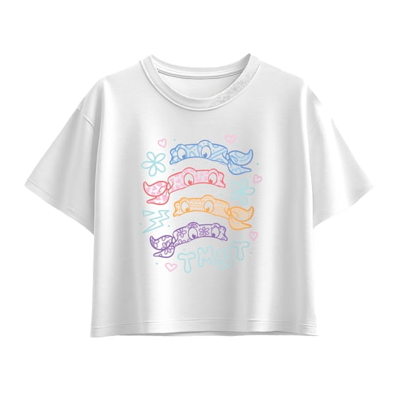 Teenage Mutant Ninja Turtles - Mask Grid - Youth Girls Boxy T-Shirt