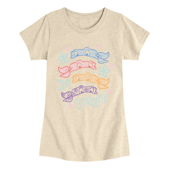 Teenage Mutant Ninja Turtles - Mask Grid Girls' Fitted Short Sleeve Graphic T-Shirt
