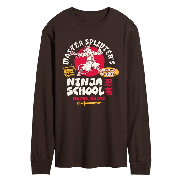 Teenage Mutant Ninja Turtles - Master Splinters Ninja School - Men's Long Sleeve Graphic T-Shirt