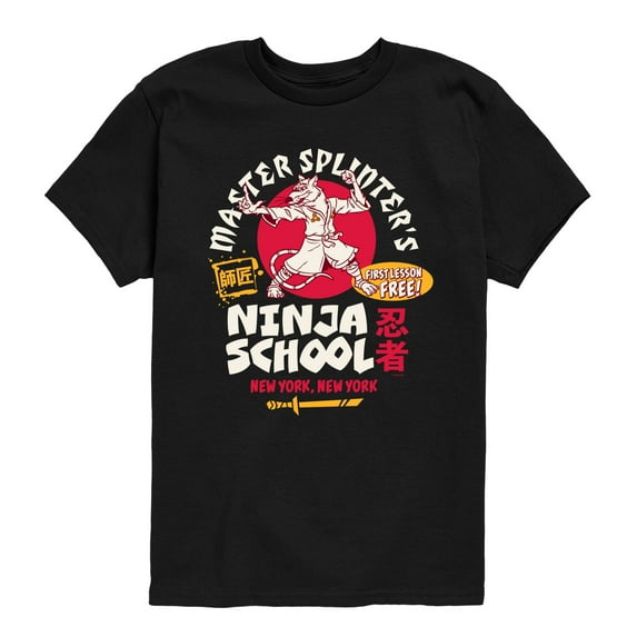 Teenage Mutant Ninja Turtles - Master Splinters Ninja School - Youth Boys Short Sleeve Graphic T-Shirt