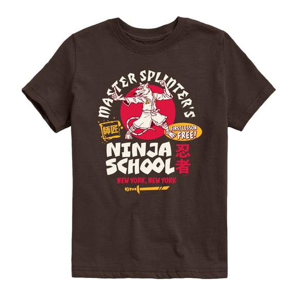 Teenage Mutant Ninja Turtles - Master Splinters Ninja School - Youth Boys Short Sleeve Graphic T-Shirt