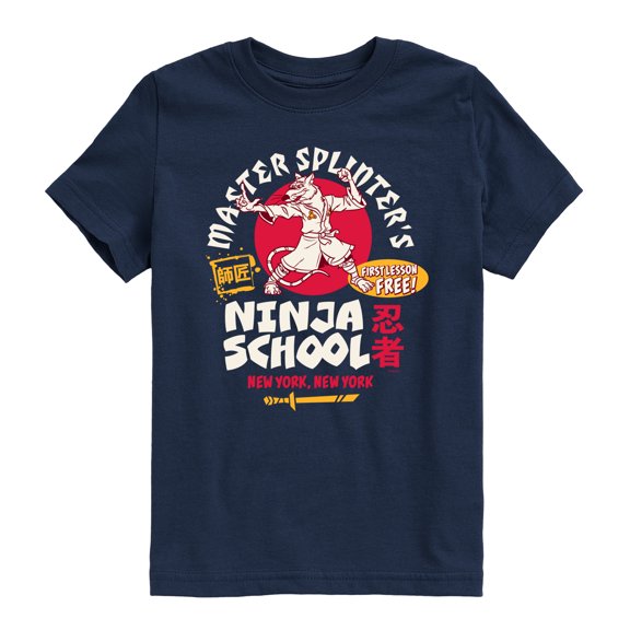 Teenage Mutant Ninja Turtles - Master Splinters Ninja School - Youth Boys Short Sleeve Graphic T-Shirt
