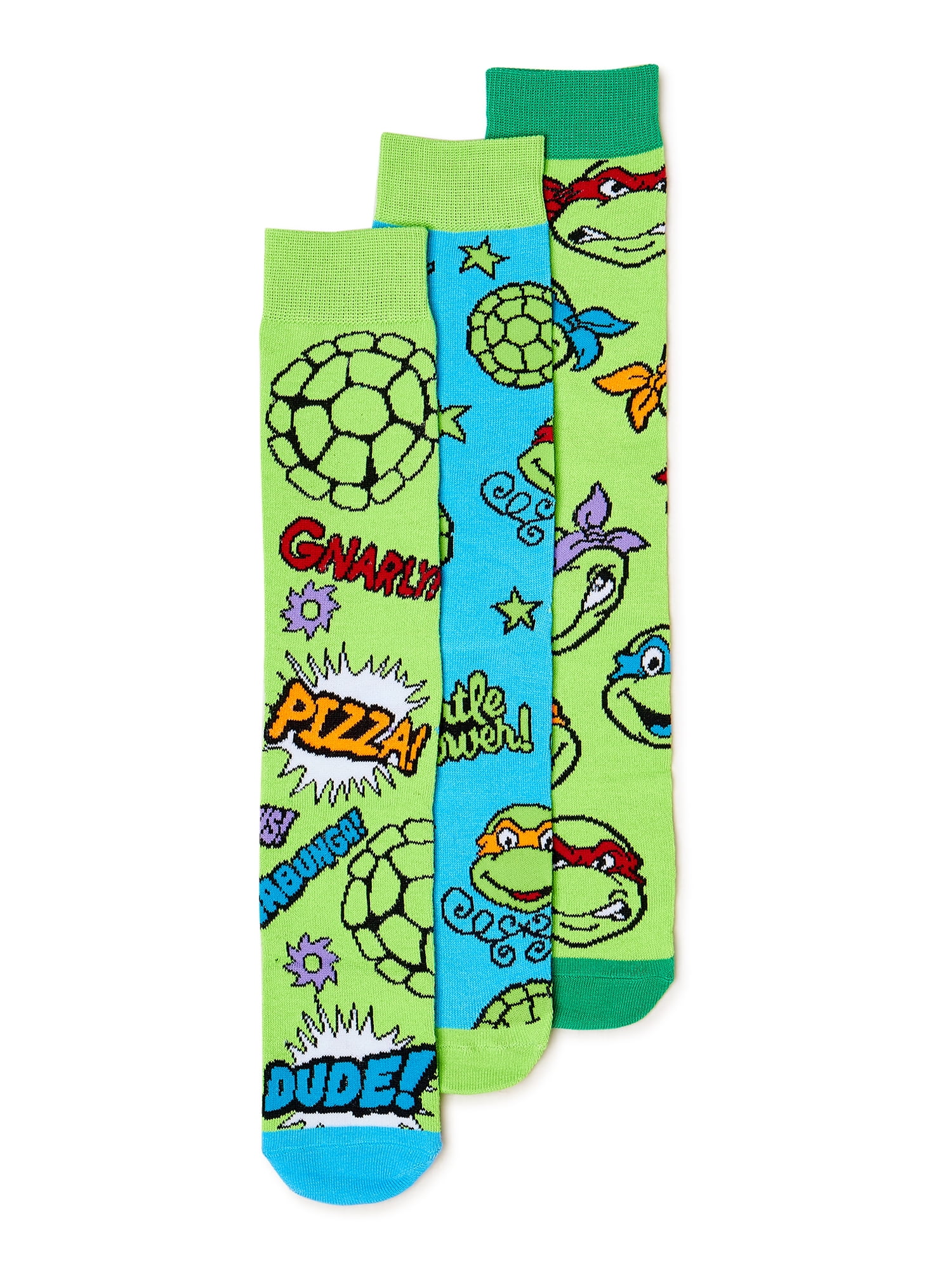Teenage Mutant Ninja Turtles Men's Crew Socks, 3Pack
