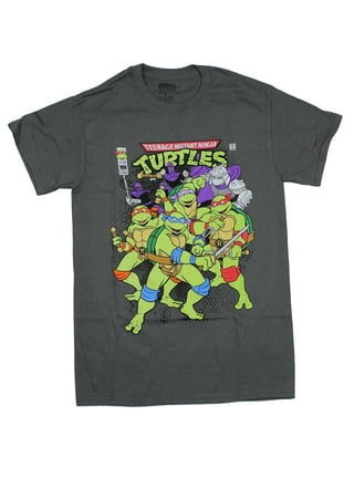 TMNT Teenage Mutant Ninja Turtles Men's and Big Men's Graphic Tee Shirts, 2-Pack Bundle, Size: Small, Gray