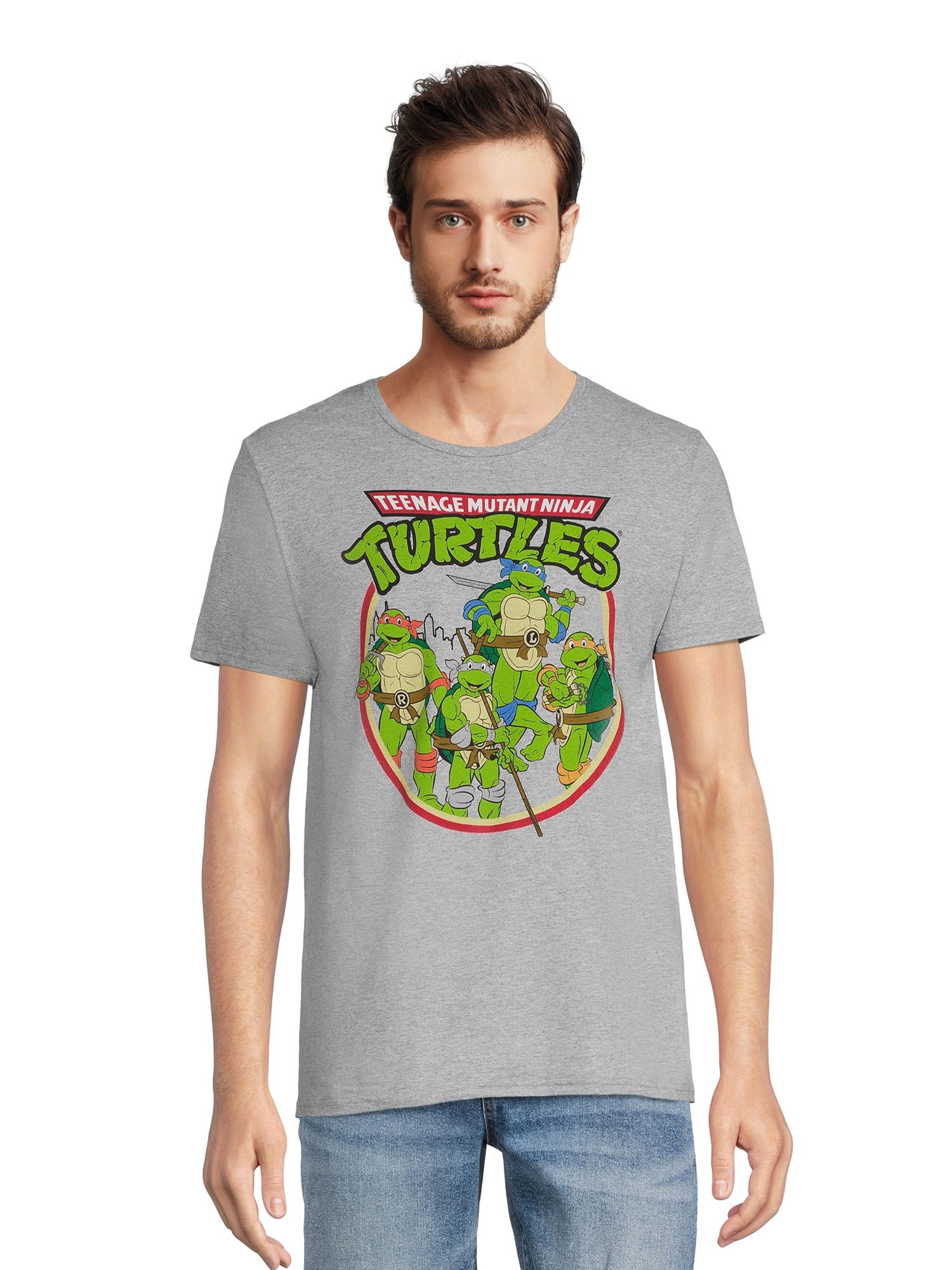 Teenage Mutant Ninja Turtles Men’s Graphic Tee with Short Sleeves, Size  S-3XL