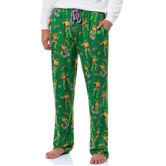 Teenage Mutant Ninja Turtles Men's Tossed Print Sleep Pajama Pants For Adults