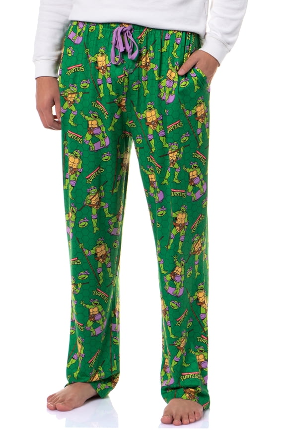 Teenage Mutant Ninja Turtles Men's Tossed Print Sleep Pajama Pants For Adults