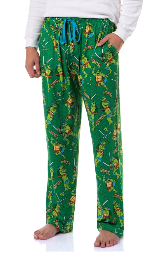 Teenage Mutant Ninja Turtles Men's Tossed Print Sleep Pajama Pants For Adults