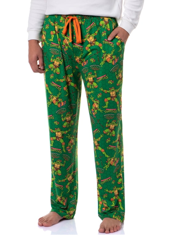 Teenage Mutant Ninja Turtles Men's Tossed Print Sleep Pajama Pants For Adults