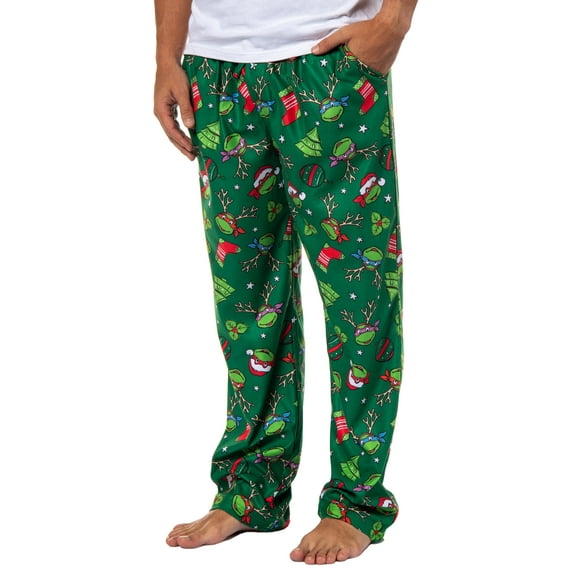 Teenage Mutant Ninja Turtles Adult Christmas Holiday Festive TMNT AOP Characters Sleep Lounge Pajama Pants For Men Women