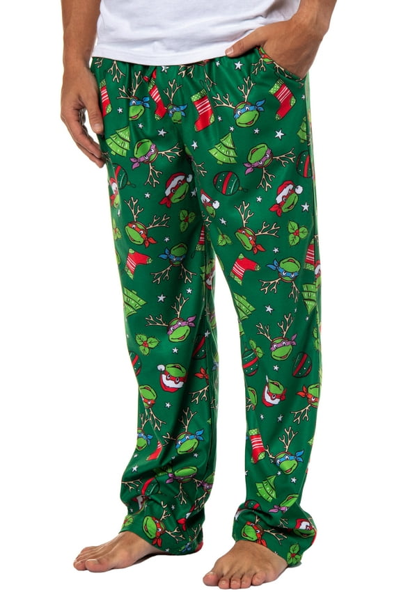 Teenage Mutant Ninja Turtles Adult Christmas Holiday Festive TMNT AOP Characters Sleep Lounge Pajama Pants For Men Women