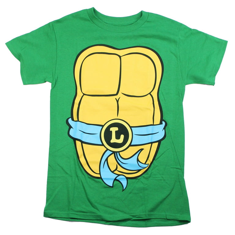 Teenage Mutant Ninja Turtles Mens T-Shirt - Blue Belt Leo Costume Front  (Large) 