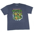 thumbnail image 1 of Teenage Mutant Ninja Turtles Mens T-Shirt - Tmnt Crew Busting Out (Small, Blue), 1 of 1