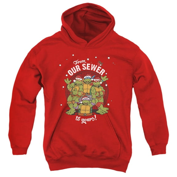 Teenage Mutant Ninja Turtles Merry Christmas From Our Sewer Kids Hoodie for Youth Boys and Girls