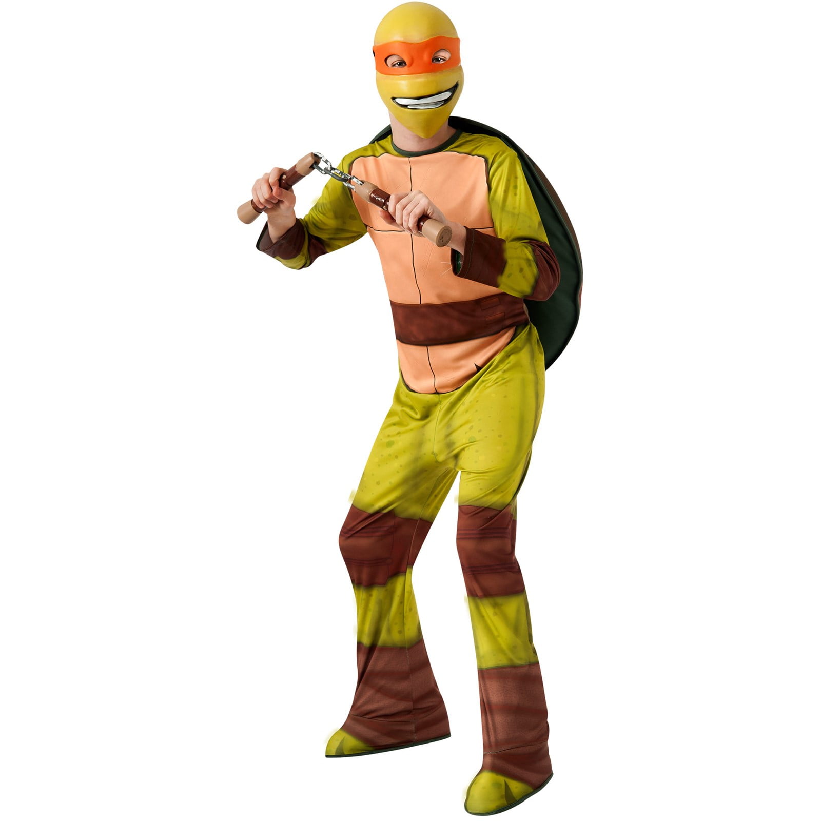Childs Teenage Mutant Ninja Turtles Leonardo Eye Mask Costume Shirt Medium 8-10