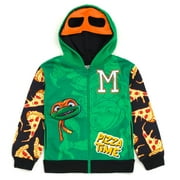 TMNT: MUTANT MAYHEM (2023 MOVIE) Teenage Mutant Ninja Turtles Michelangelo Fleece Zip Up Cosplay Hoodie Toddler to Big Kid