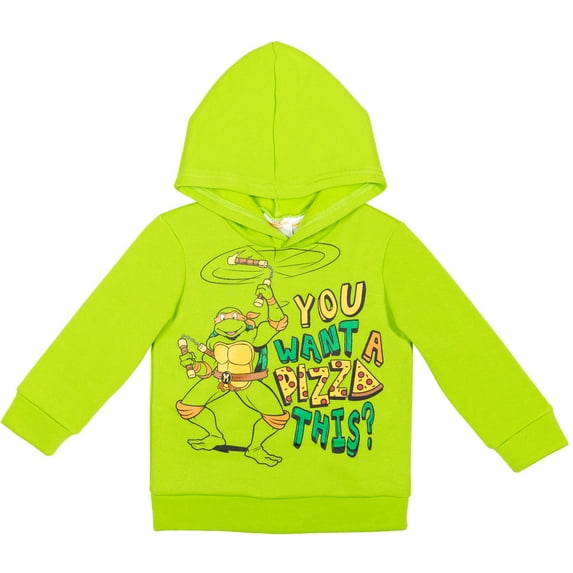 Teenage Mutant Ninja Turtles Michelangelo Little Boys Fleece Pullover Hoodie Toddler to Big Kid