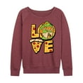 thumbnail image 1 of Teenage Mutant Ninja Turtles - Michelangelo Love - Women's Lightweight French Terry Long Sleeve Shirt, 1 of 4