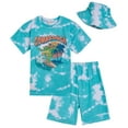 thumbnail image 1 of Teenage Mutant Ninja Turtles Michelangelo Surfboard Toddler Boys T-Shirt Shorts and Hat 3 Piece Outfit Set Toddler to Big Kid, 1 of 4