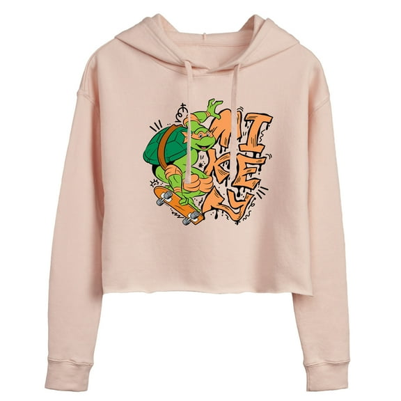 Teenage Mutant Ninja Turtles - Mikey - Juniors Cropped Pullover Hoodie