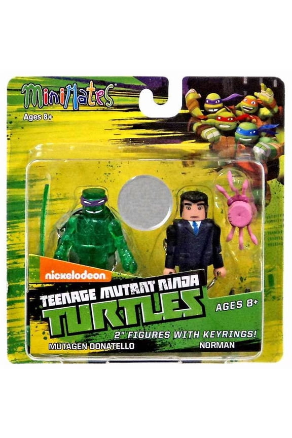 Teenage Mutant Ninja Turtles Minimates Donatello Mutant and Norman Action Figures, 2 Piece Pack